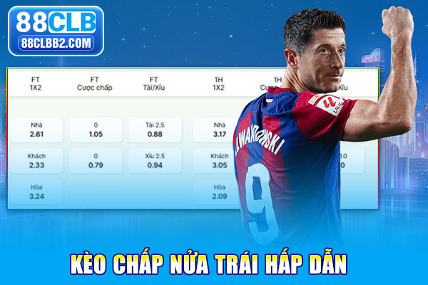 Kèo chấp nửa trái hấp dẫn