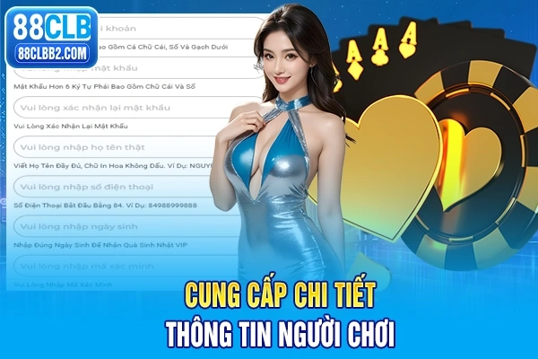 Cung cấp chi tiết thông tin người chơi